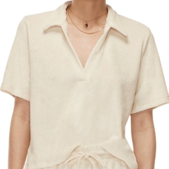 Aritzia Wilfred SET Terry Polo + Shorts - Picture 1 of 6